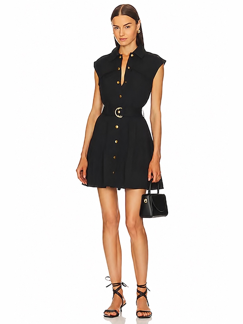 Karina Grimaldi Dona Mini Dress in Black | Revolve